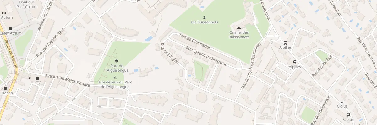 Plan du 16 Rue de l’Aiglon à Montpellier