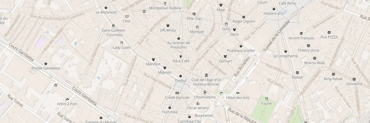 Plan du 17 Rue de la Fontaine à Montpellier
