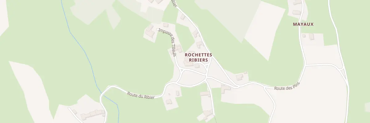 Plan du 5355 Rochettes Ribiers à Sauvessanges