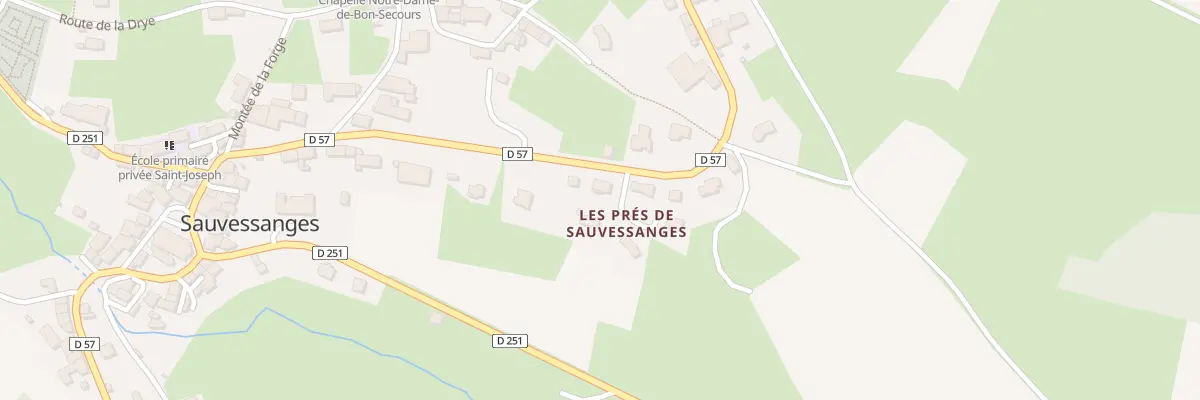 Plan du 5527 Les Pres de Sauvessanges à Sauvessanges
