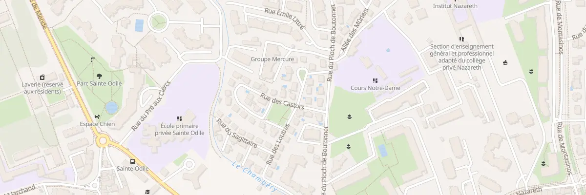 Plan du 6 Rue des Castors à Montpellier