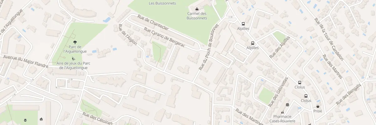Plan du 1 Rue Cyrano de Bergerac à Montpellier