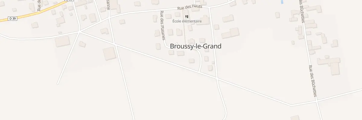 Plan du 10 Rue des Platanes à Broussy-le-Grand