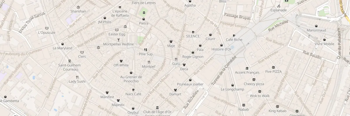 Plan du 34 Rue de l’Argenterie à Montpellier