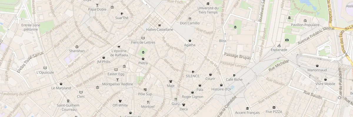 Plan du 10 Rue de l’Argenterie à Montpellier