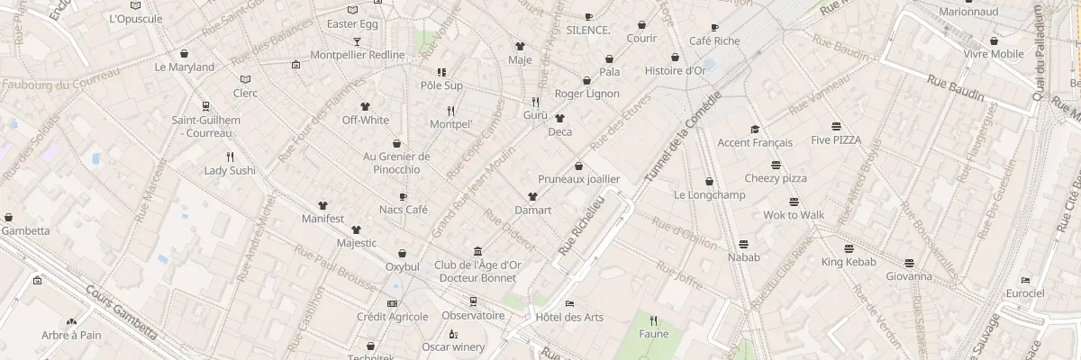 Plan du 18 Rue des Etuves à Montpellier