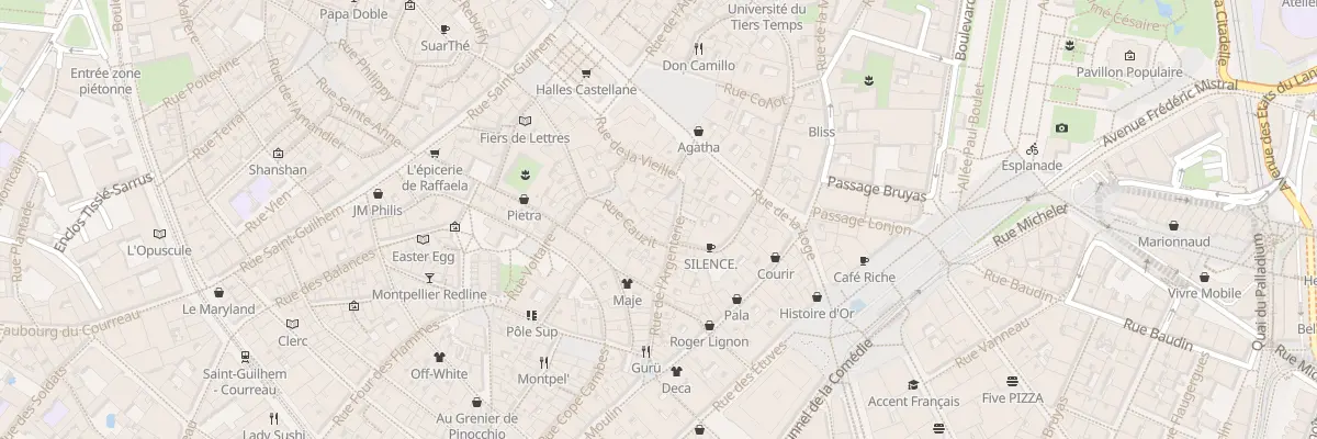 Plan du 16 Rue de l’Argenterie à Montpellier