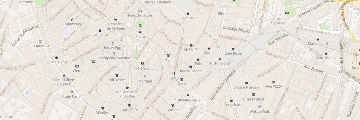 Plan du 1 Rue de la Charrue à Montpellier