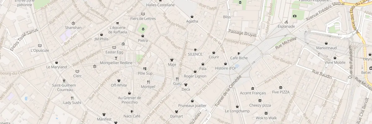 Plan du 25 Rue de l’Argenterie à Montpellier