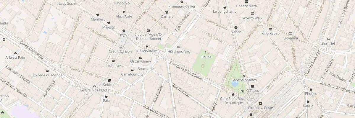 Plan du 3 Rue de la République à Montpellier