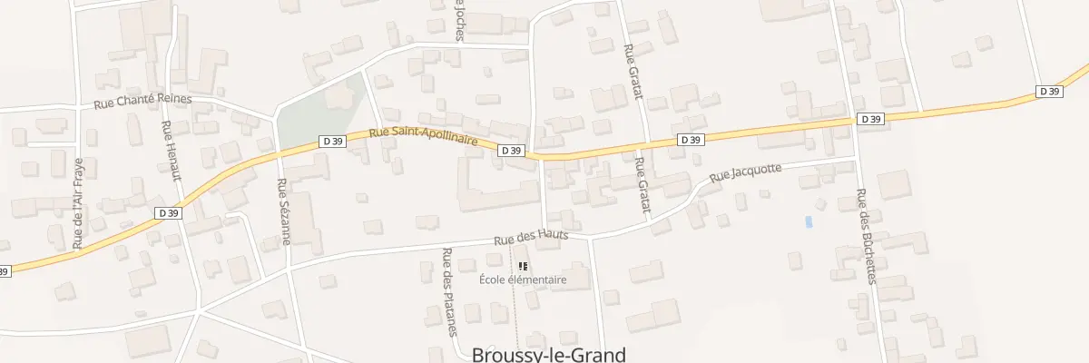 Plan du 7 Rue Saint Apollinaire à Broussy-le-Grand