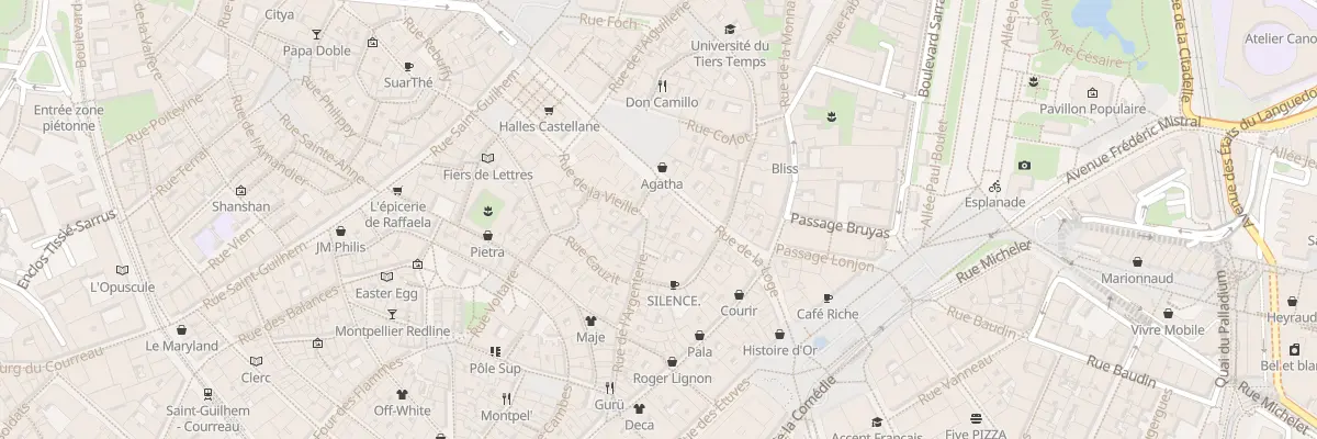 Plan du 3 Rue de l’Argenterie à Montpellier