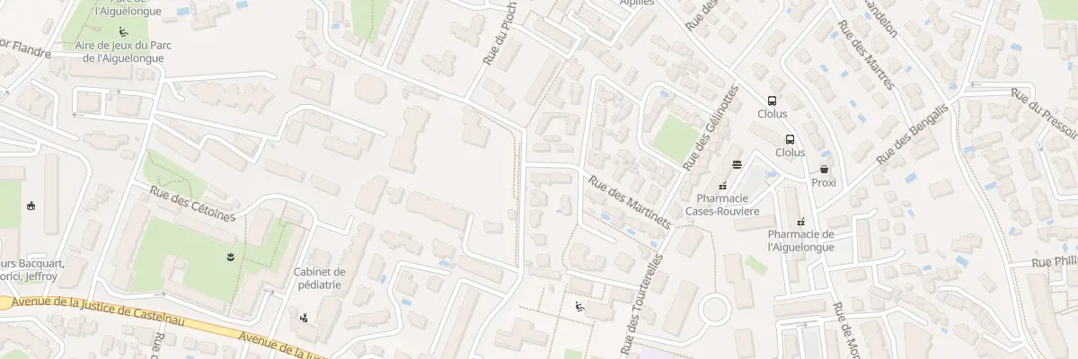 Plan du 2 Rue des Martinets à Montpellier