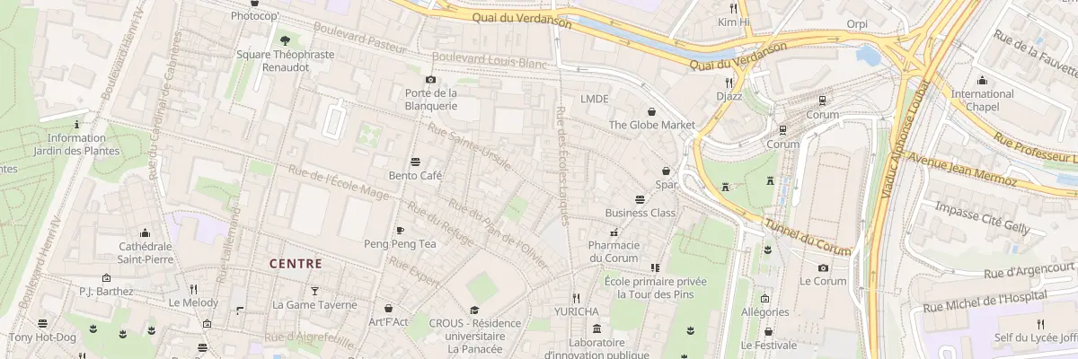 Plan du 2B Rue Sainte Ursule à Montpellier