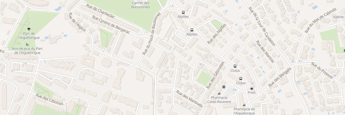 Plan du 6 Rue des Alouettes à Montpellier