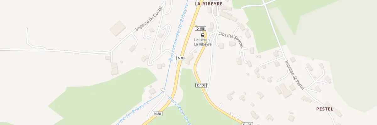Plan du 1794 Rte Nationale 88 à Lespéron