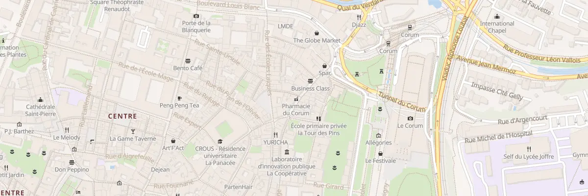 Plan du 1 Rue du Collège Duvergier à Montpellier