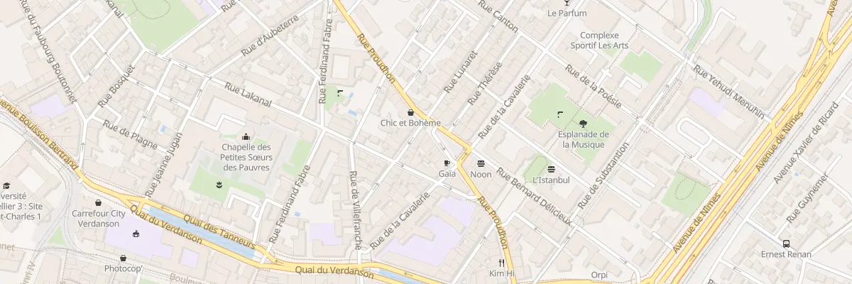 Plan du 25 Rue Proudhon à Montpellier