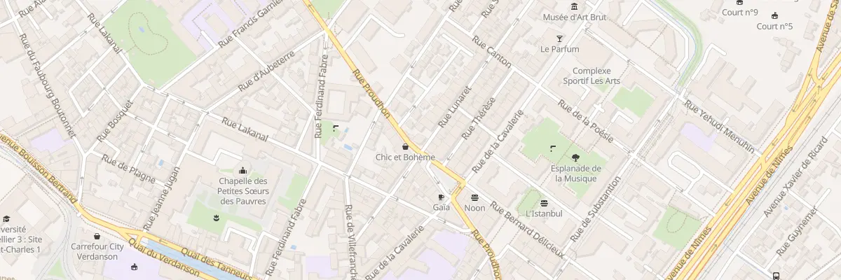 Plan du 30 Rue Proudhon à Montpellier