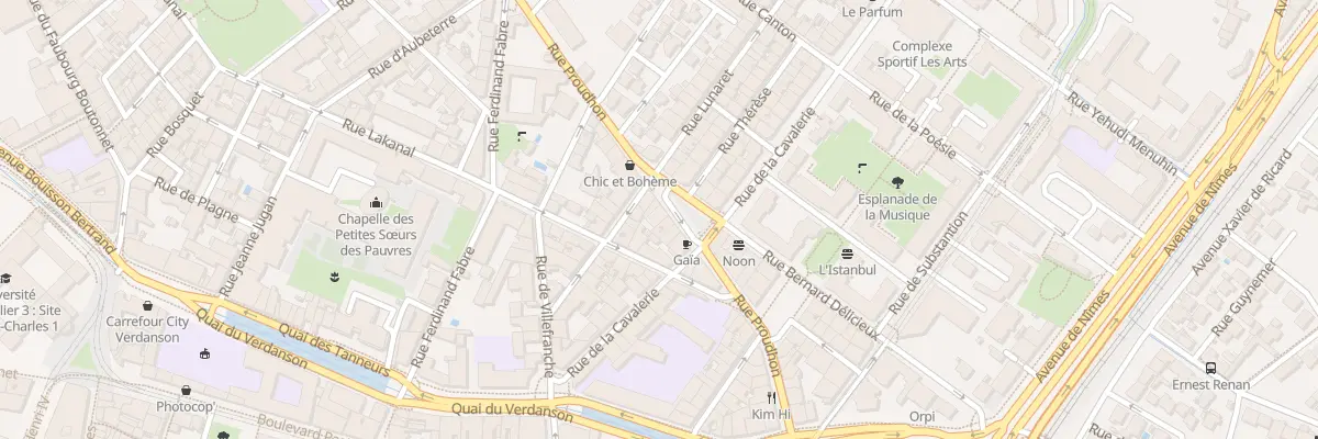 Plan du 23 Rue Proudhon à Montpellier