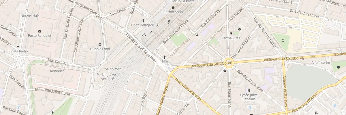 Plan du 23 Rue Général Riu à Montpellier