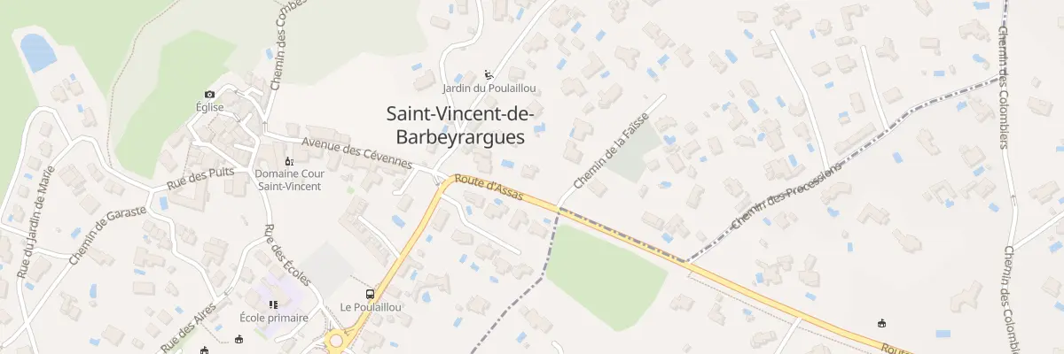 Plan du 87 Rte d’Assas à Saint-Vincent-de-Barbeyrargues