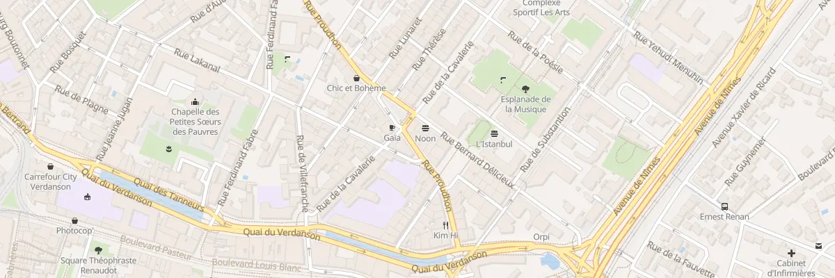 Plan du 18 Rue Proudhon à Montpellier