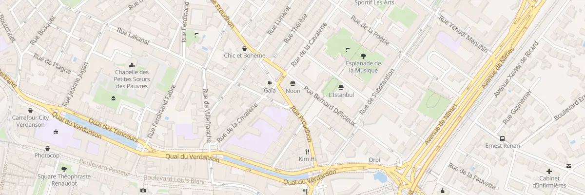 Plan du 16 Rue Proudhon à Montpellier