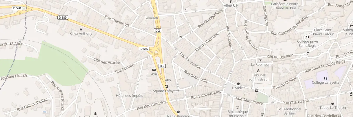 Plan du 59 Rue Pannessac au Puy-en-Velay