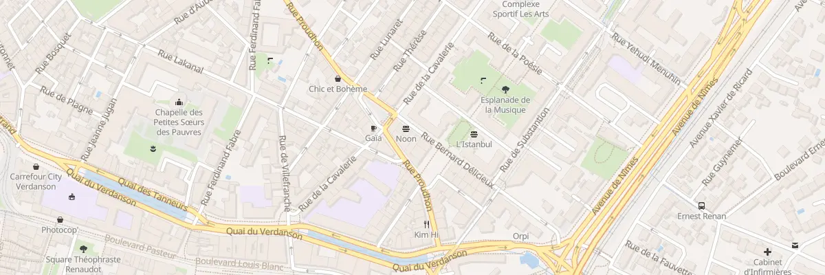 Plan du 6 Rue Bernard Délicieux à Montpellier