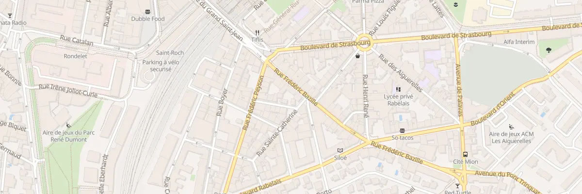 Plan du 25 Rue Frédéric Bazille à Montpellier
