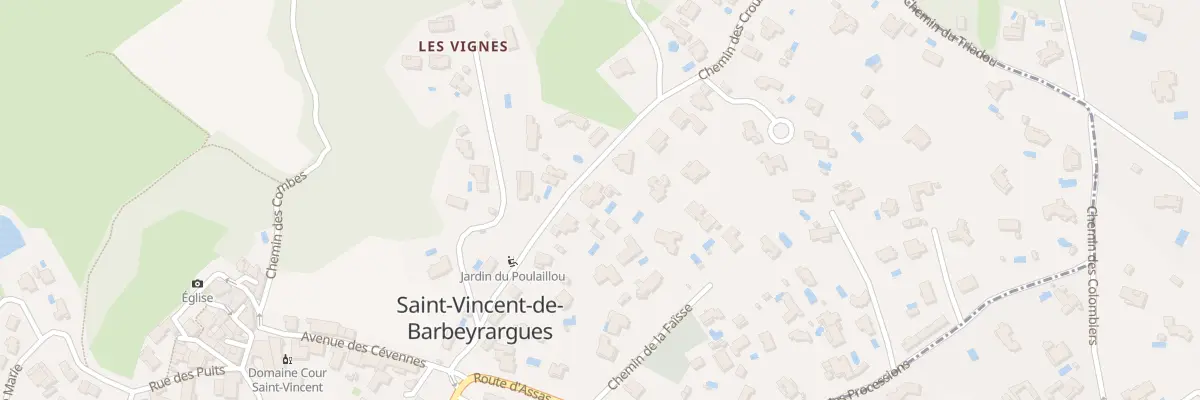 Plan du 180 Che du Poulaillou à Saint-Vincent-de-Barbeyrargues