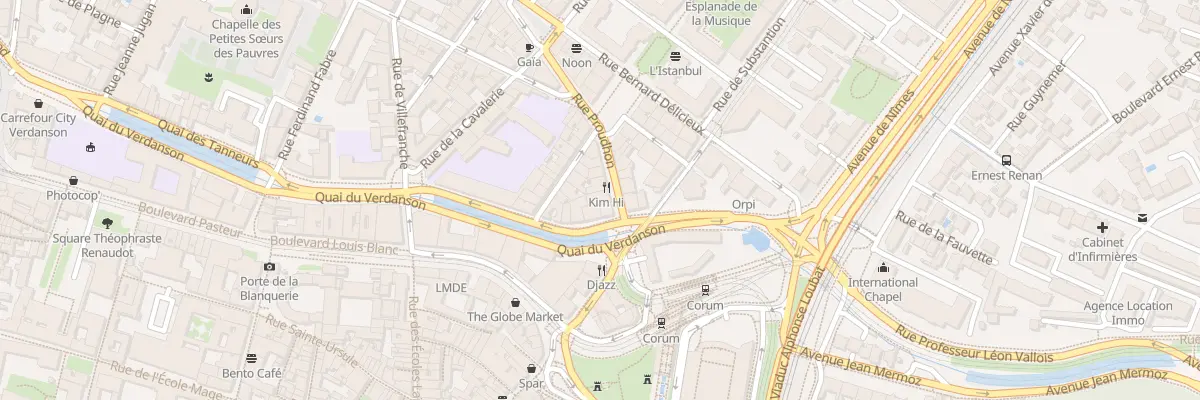 Plan du 3 Rue Proudhon à Montpellier