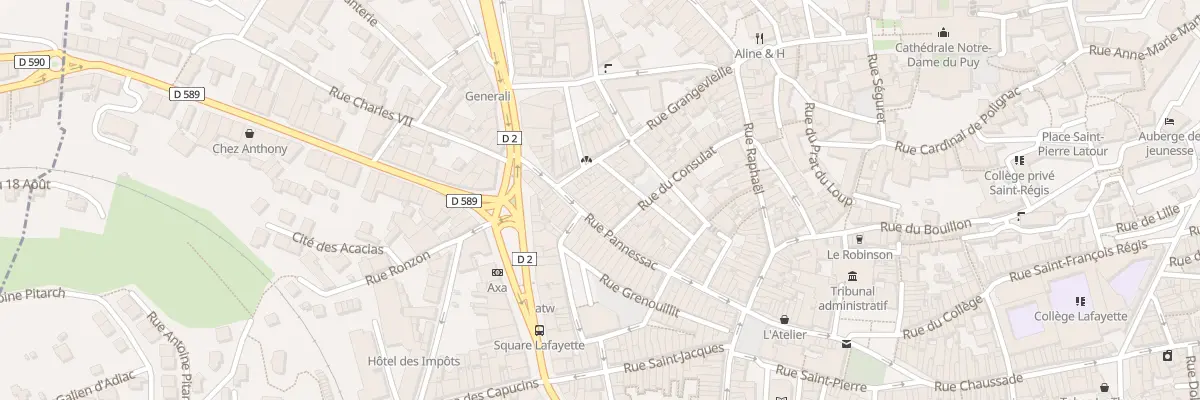 Plan du 64 Rue Pannessac au Puy-en-Velay