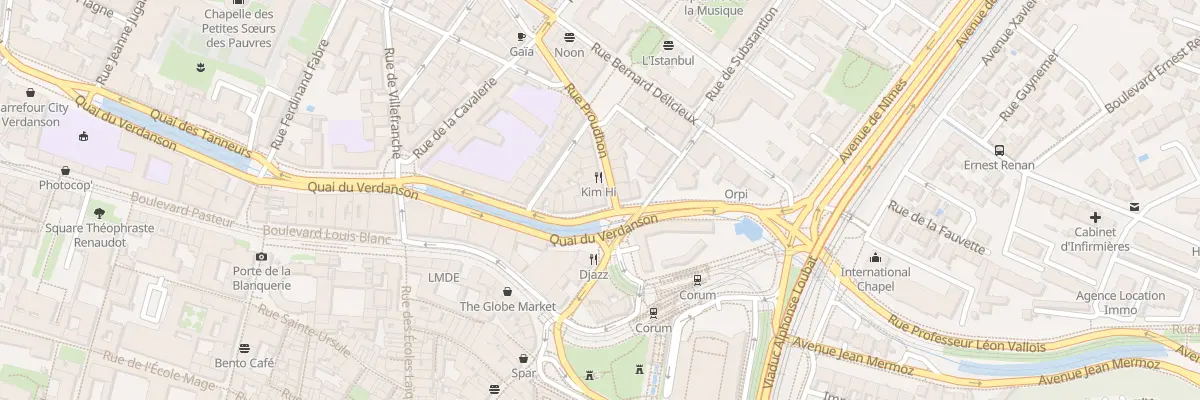 Plan du 1 Rue Proudhon à Montpellier