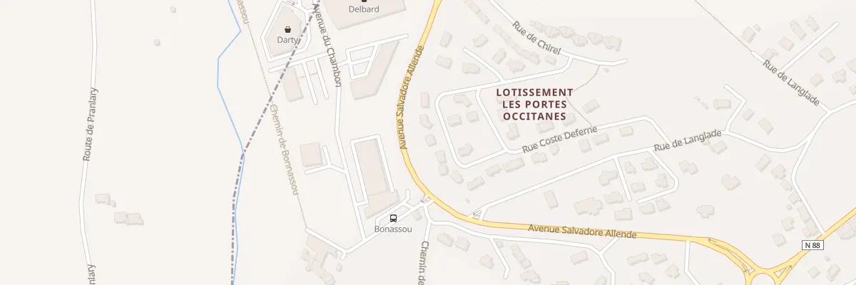 Plan du 20 Rue Coste Deferne au Puy-en-Velay