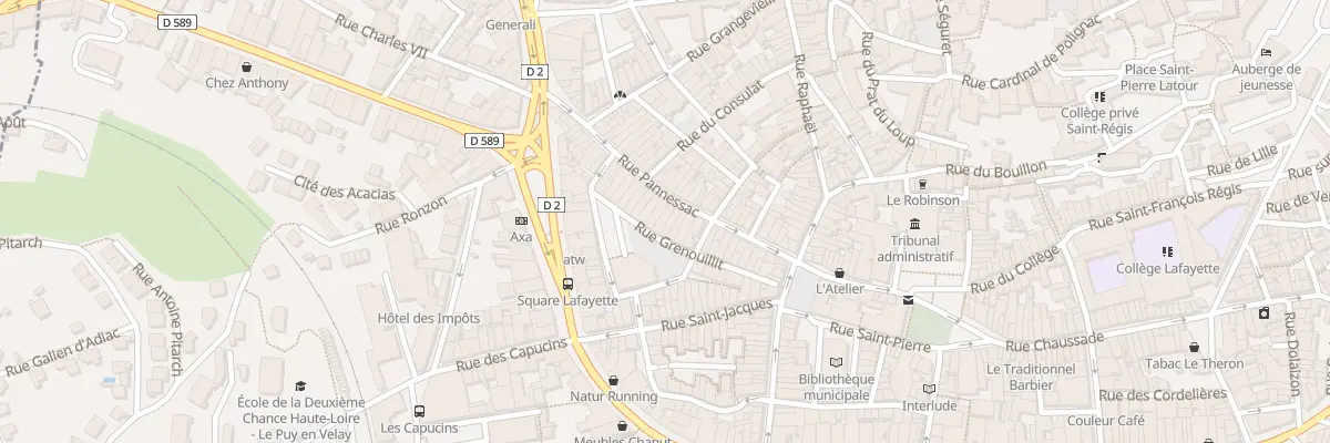 Plan du 39 Rue Pannessac au Puy-en-Velay