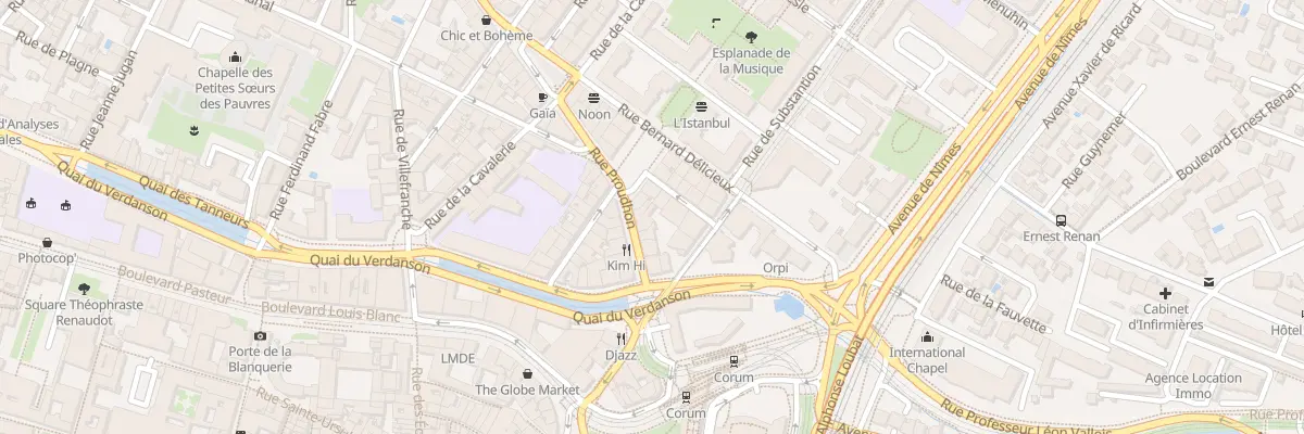 Plan du 6 Rue Proudhon à Montpellier