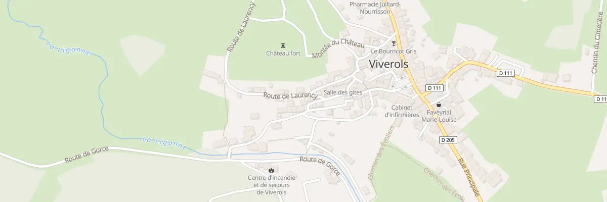 Plan du 16 Rue du Pont de la Pierre à Viverols