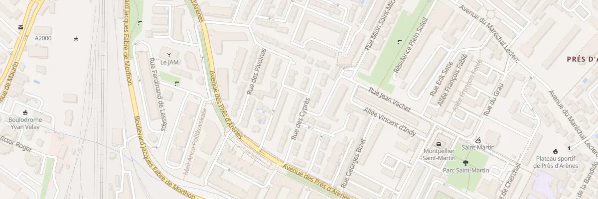 Plan du 15 Rue des Cyprès à Montpellier