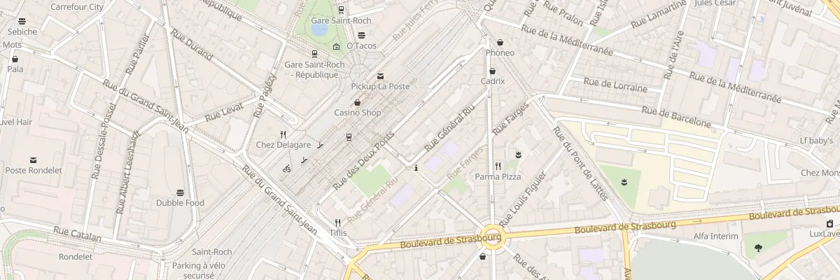Plan du 16 Rue Général Riu à Montpellier