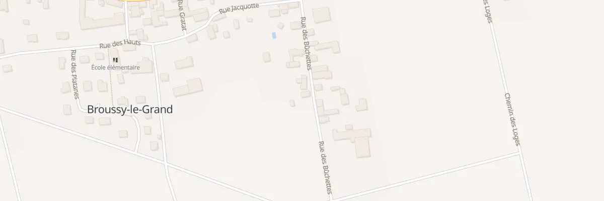 Plan du 20 Rue des Buchettes à Broussy-le-Grand