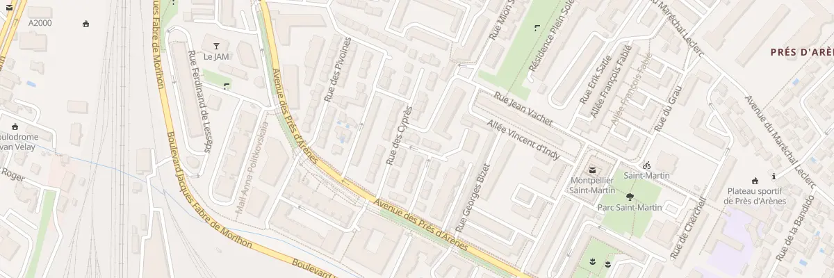 Plan du 3 Rue des Epicéas à Montpellier