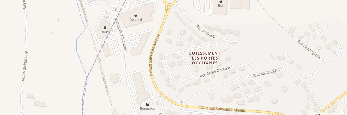 Plan du 9 Rue Coste Deferne au Puy-en-Velay