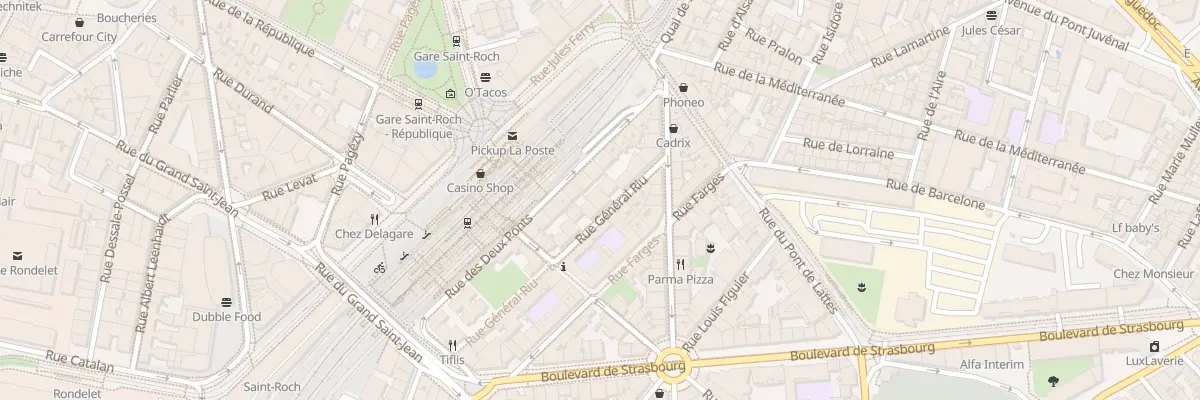Plan du 10 Rue Général Riu à Montpellier