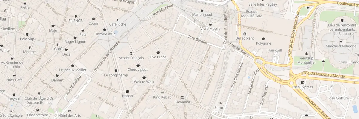 Plan du 3 Pas David Bélugou à Montpellier