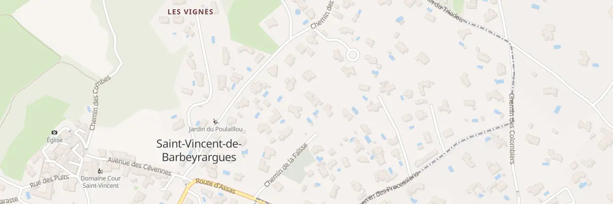 Plan du 129 Che de la Faïsse à Saint-Vincent-de-Barbeyrargues