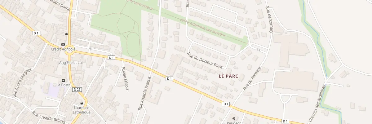 Plan du 4 Rue du Docteur Baye à Damery