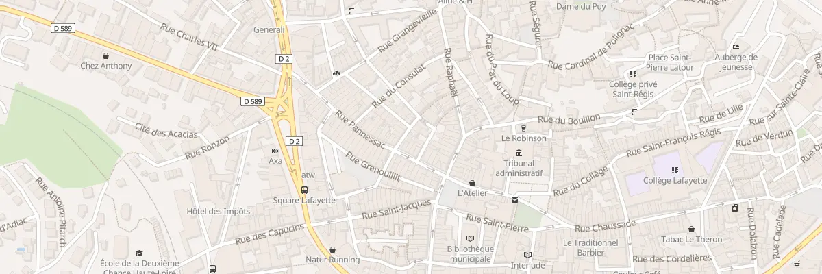 Plan du 22 Rue Pannessac au Puy-en-Velay