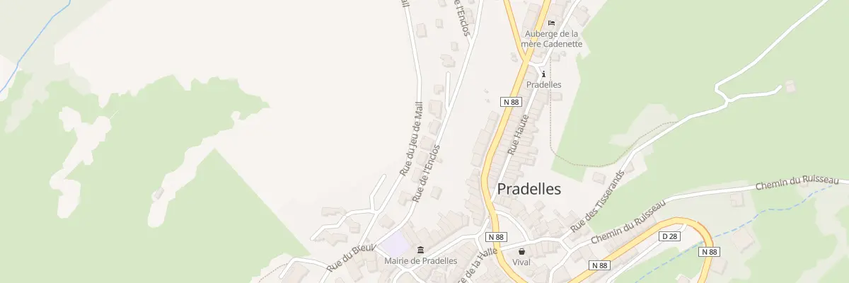 Plan du 6 Che du Jeu de Mail à Pradelles